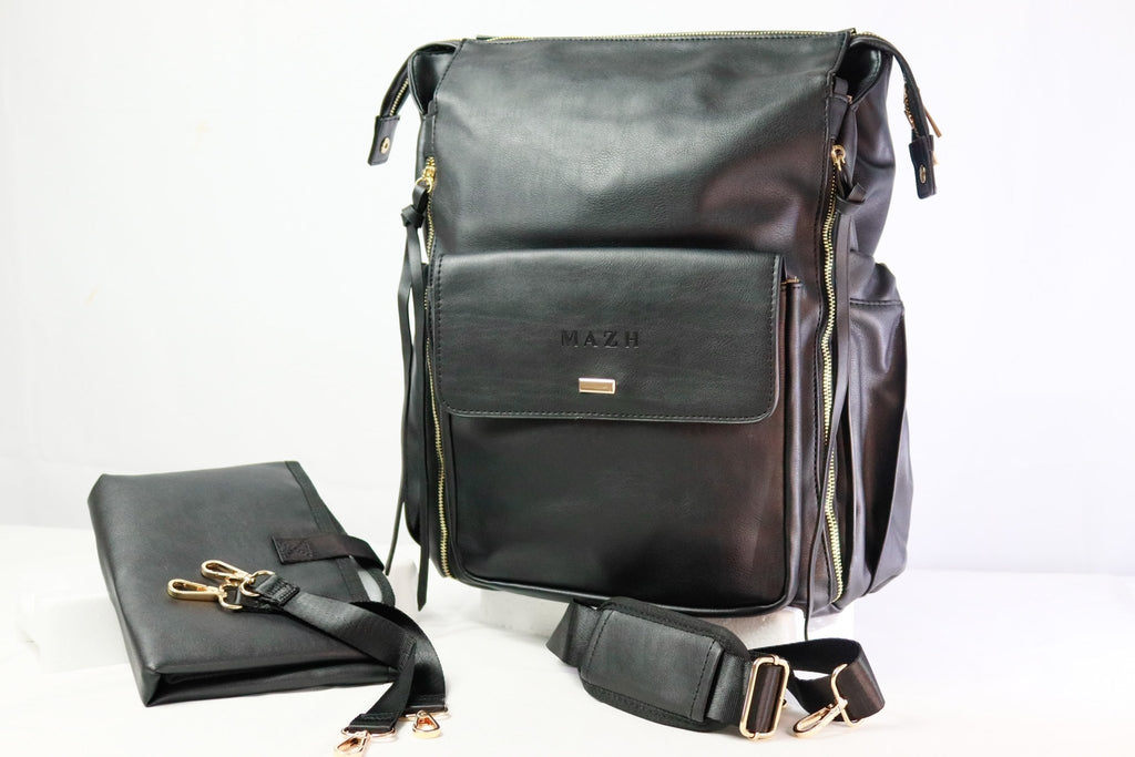 LORI Vegan Leather Diaper Bag - MAZH BabiesDiaper BagsShop MAZHLORI Vegan Leather Diaper Bag